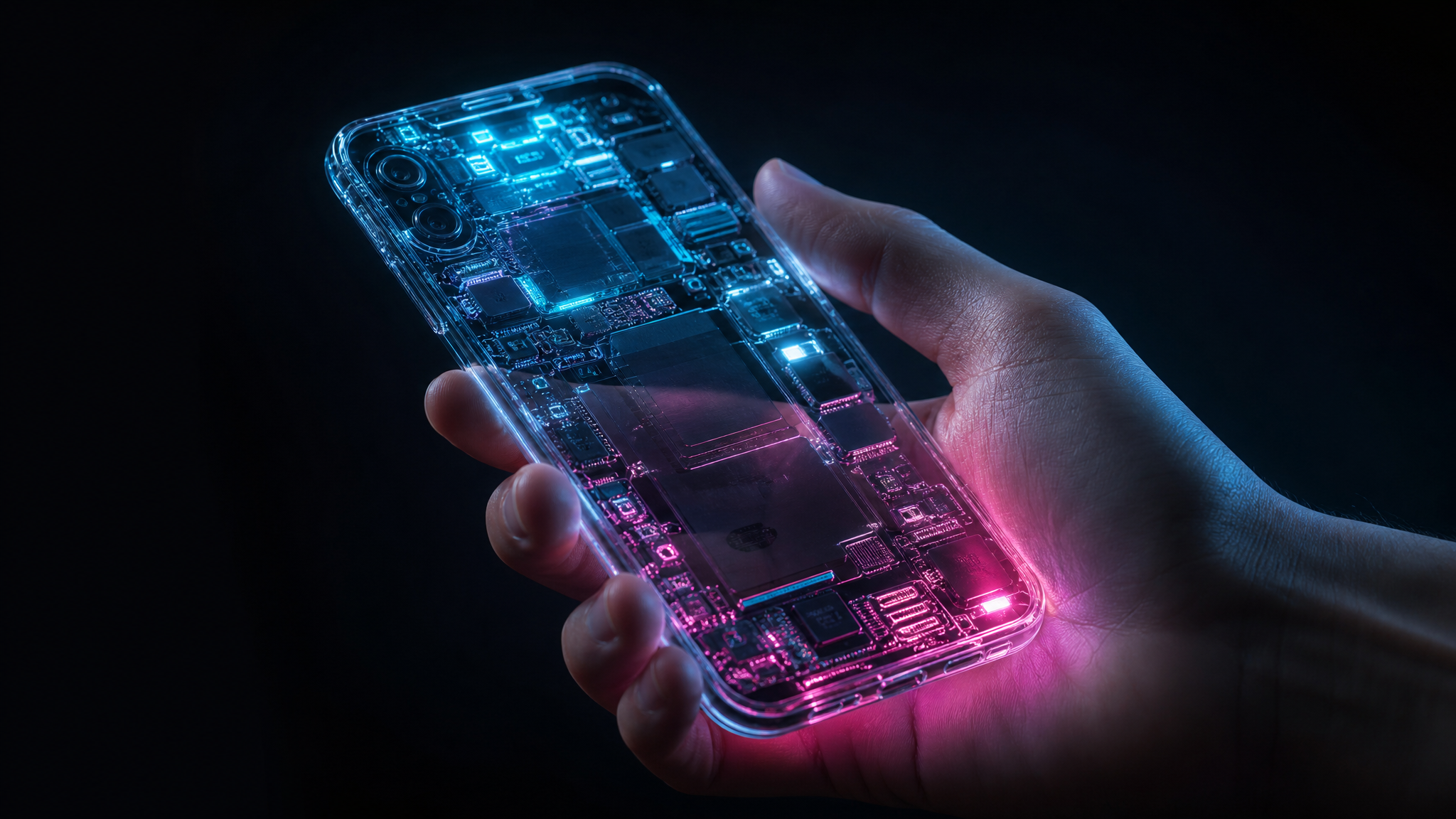 Transparent smartphone X-ray